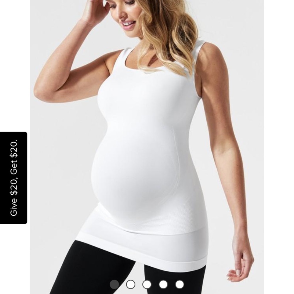 Blanqi White Everyday Belly Support Tank
